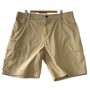 Orvis Cargo Shorts Mens Size 40 Brown Pockets Stretch Belt Loop 9" Inseam